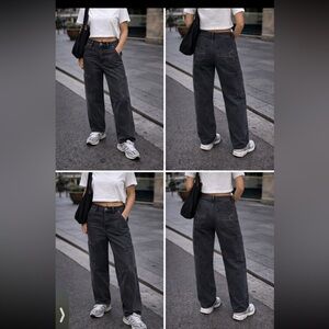 NWT American Eagle Women’s Super High Rise Baggy Wide Leg Black Jeans